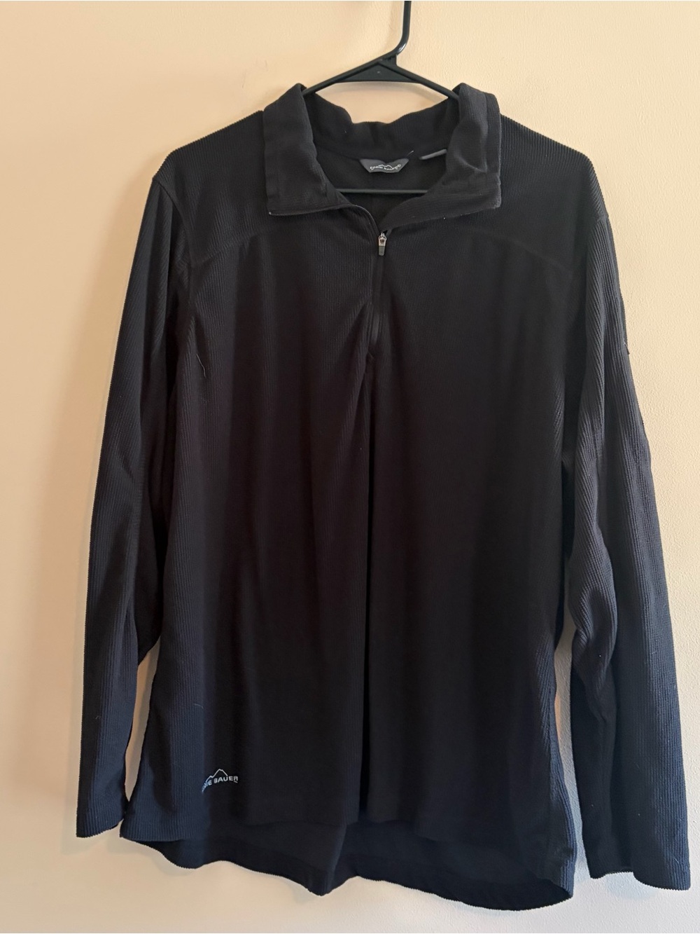 Eddie Bauer Black Half-Zip Lightweight Pullover